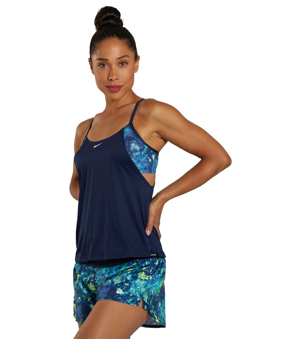 Nike Women's Earth Dye Layered Tankini Top - Image 4
