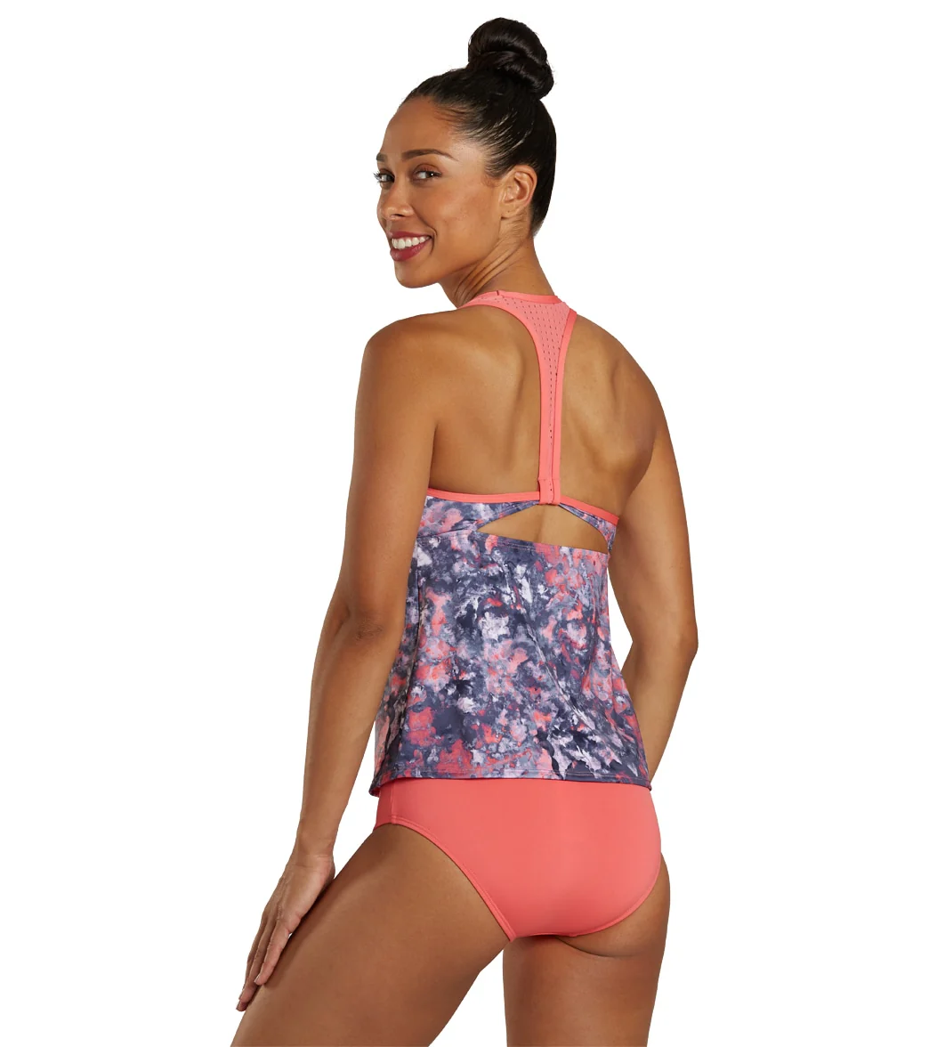 Nike Women's Earth Dye Racerback Tankini Top - Image 3
