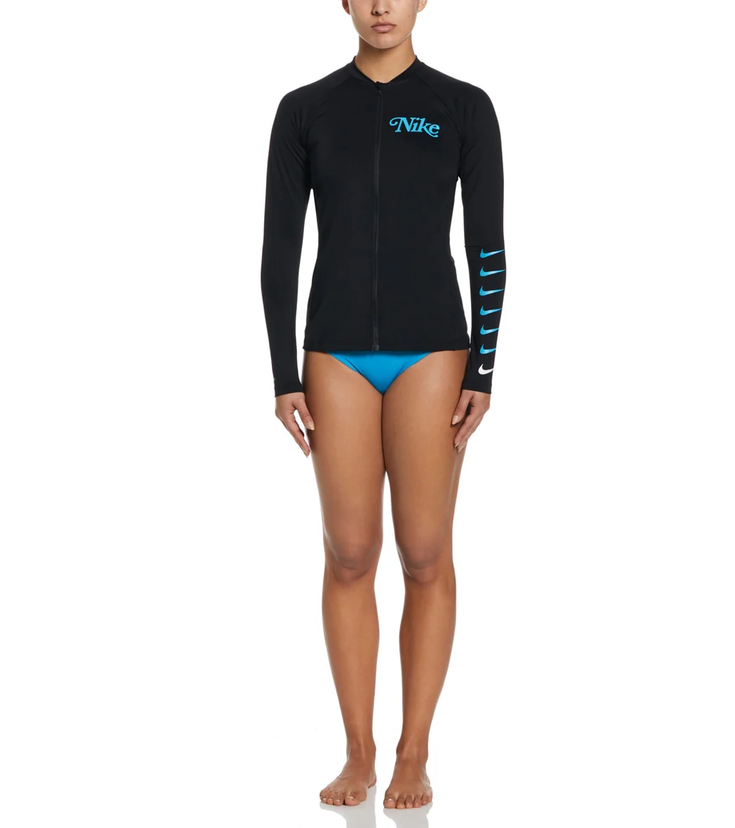 Nike Women's Essential Logo Long Sleeve Zip Cover Up - Image 35