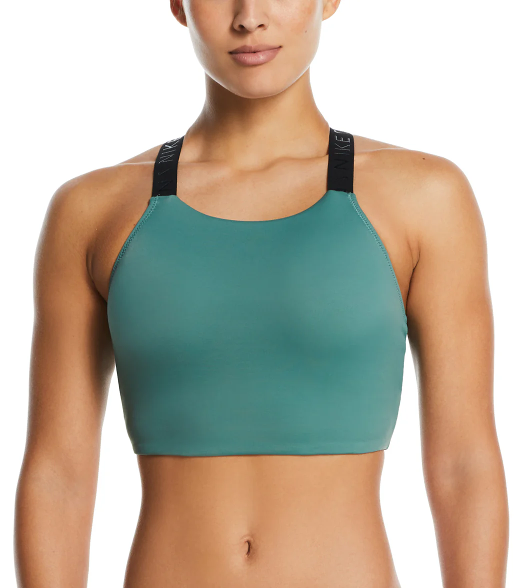 Nike Women's Hydralock Fusion High Neck Midkini Top - Image 7