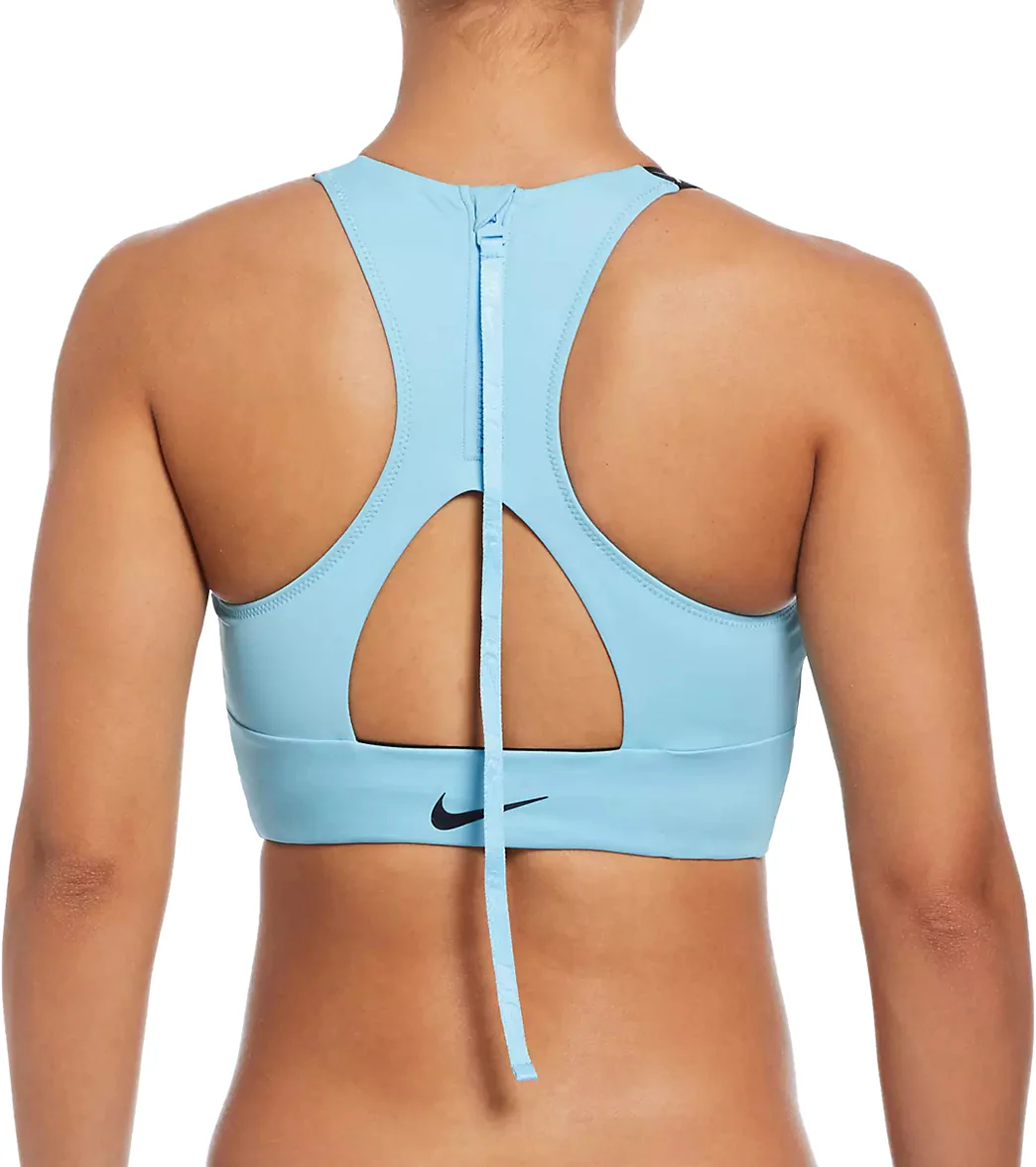 Nike Women's Hydralock Fusion High Neck Midkini Top - Image 9