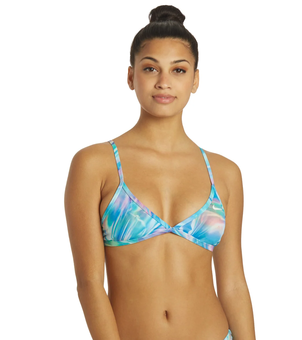 Nike Women's HydraStrong Multiple Print Tie Back Bikini Top - Image 8