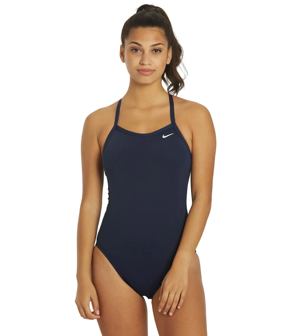 Nike Women's HydraStrong Solid Poly Racer Back One Piece Swimsuit - Image 9