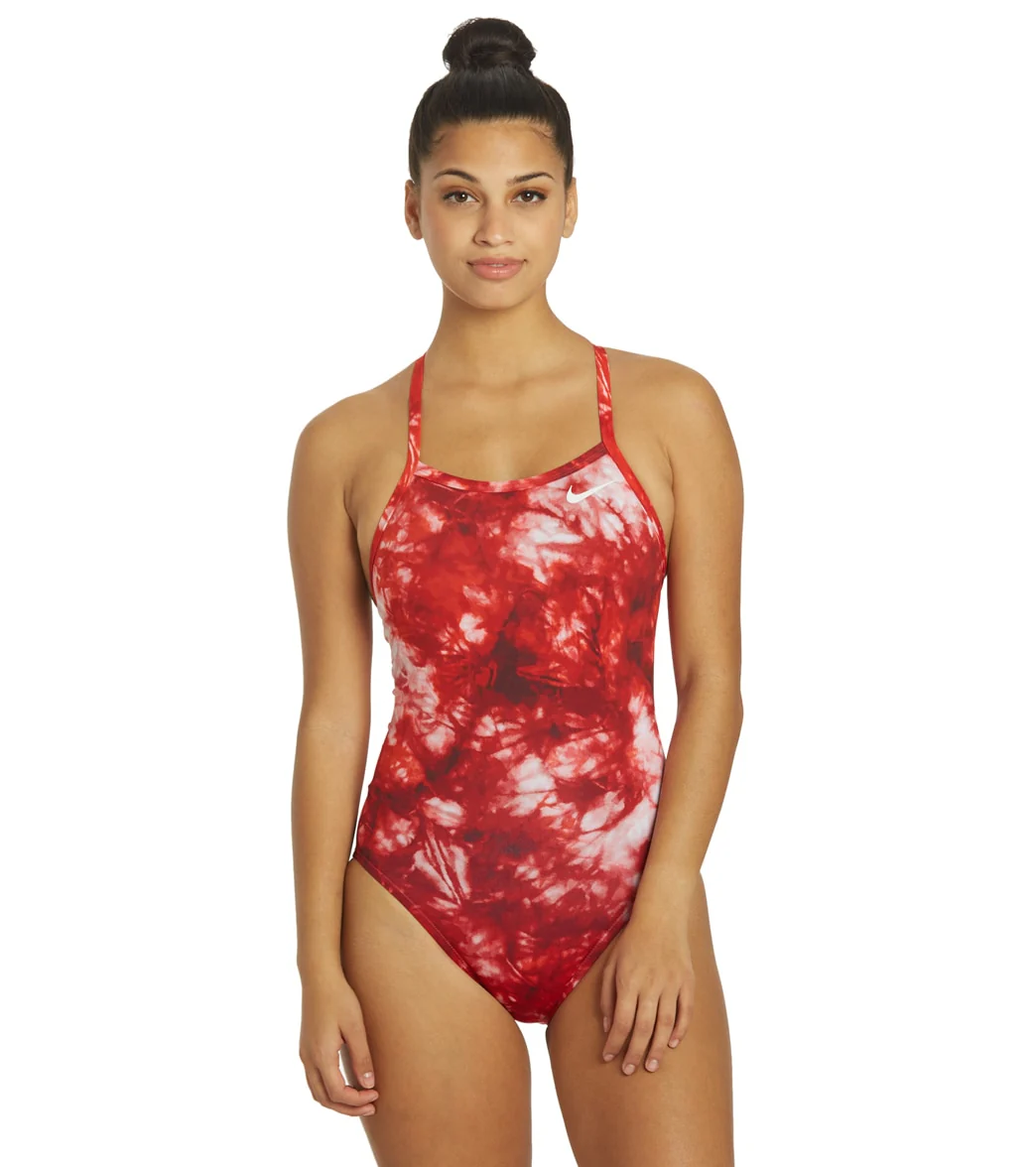 Nike Women's Hydrastrong Tie Dye Crossback One Piece Swimsuit - Image 7