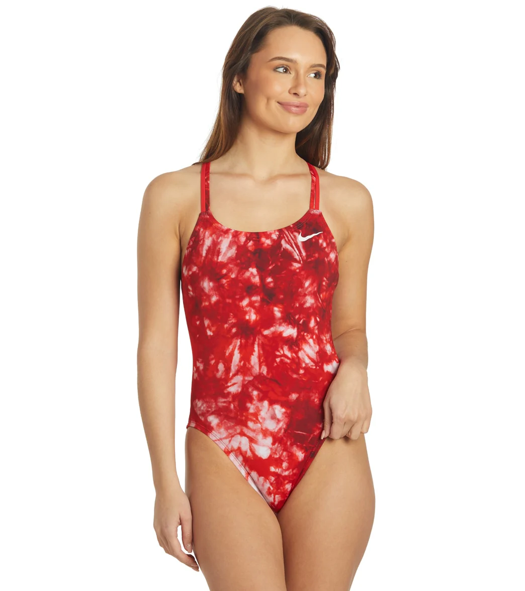 Nike Women's Hydrastrong Tie Dye Spiderback One Piece Swimsuit - Image 16