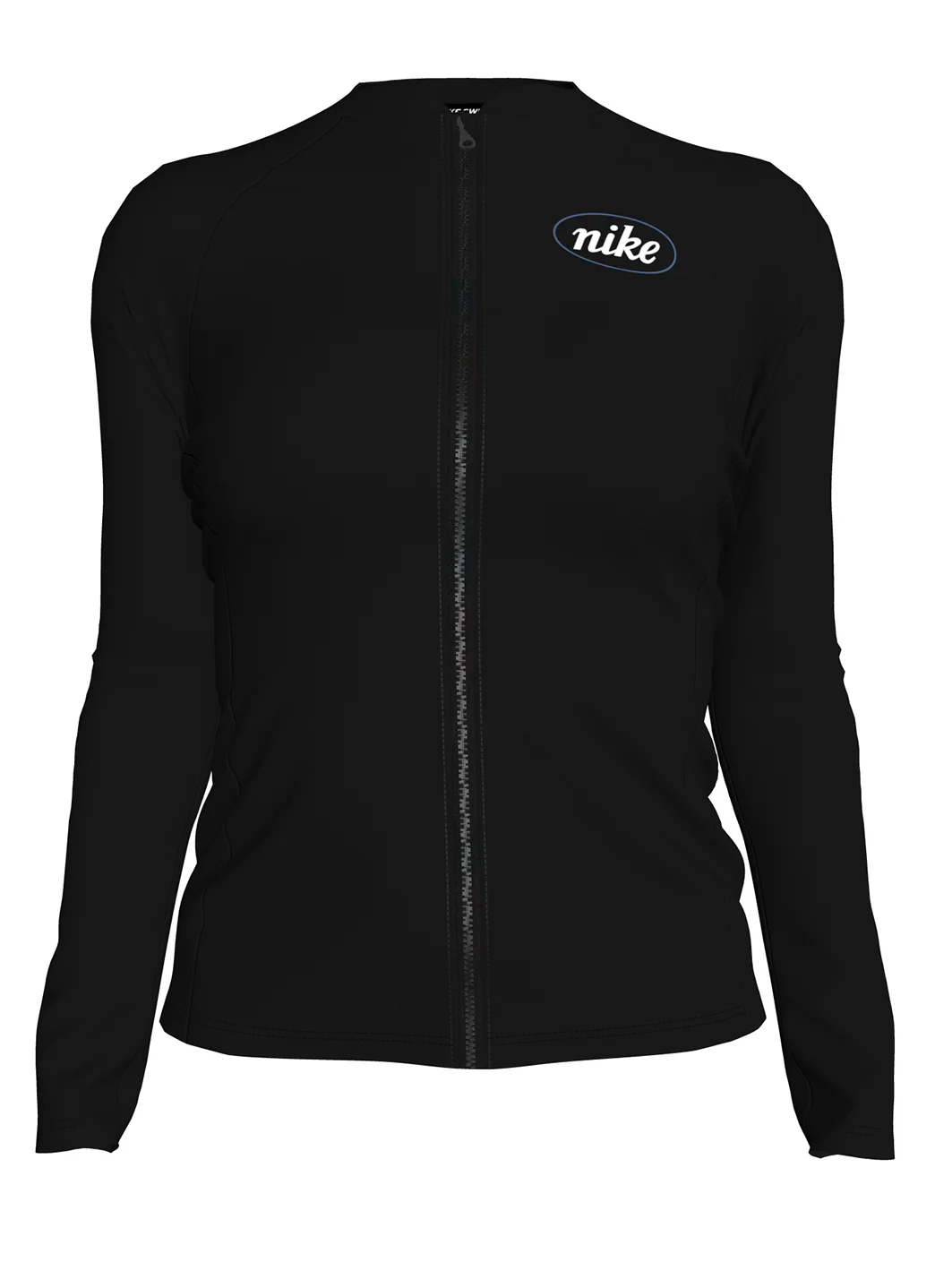 Nike Women's Long Sleeve Zip Hydro Rash Guard - Image 2