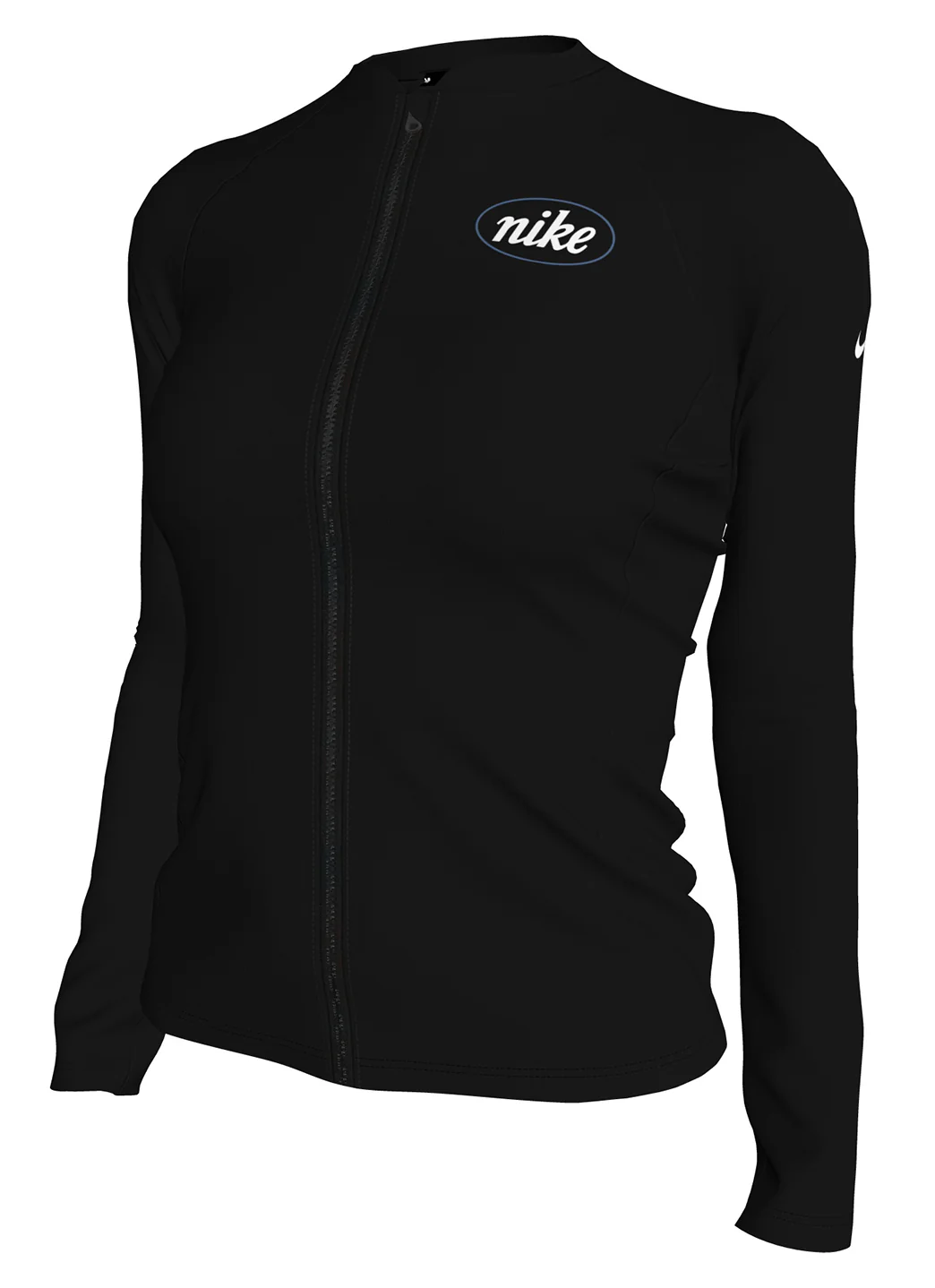 Nike Women's Long Sleeve Zip Hydro Rash Guard - Image 4