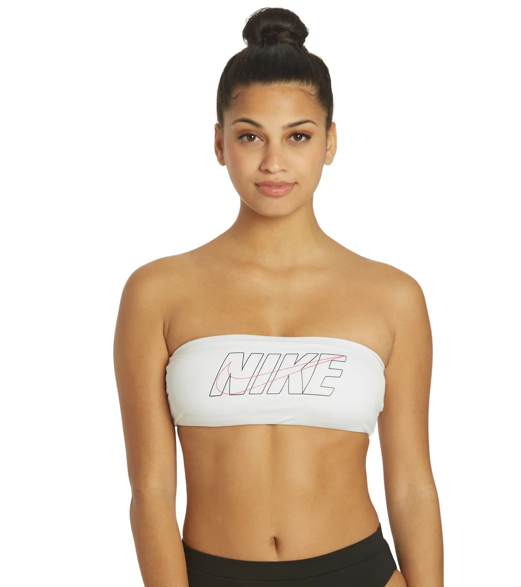 Nike Women's Multi Logo Bandeau Bikini Top - Image 21