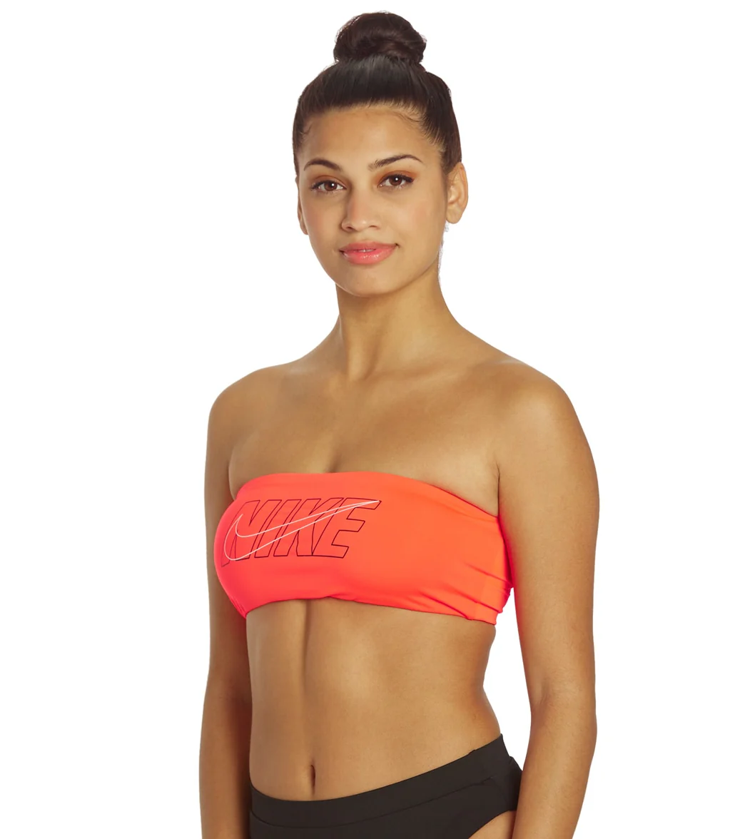 Nike Women's Multi Logo Bandeau Bikini Top - Image 5