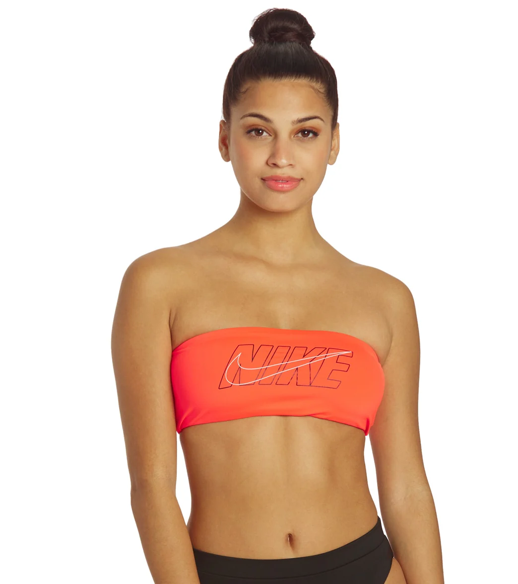 Nike Women's Multi Logo Bandeau Bikini Top - Image 7