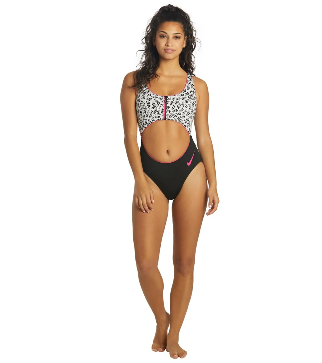 Nike Women's Party Dots Cutout One Piece Swimsuit - Image 18