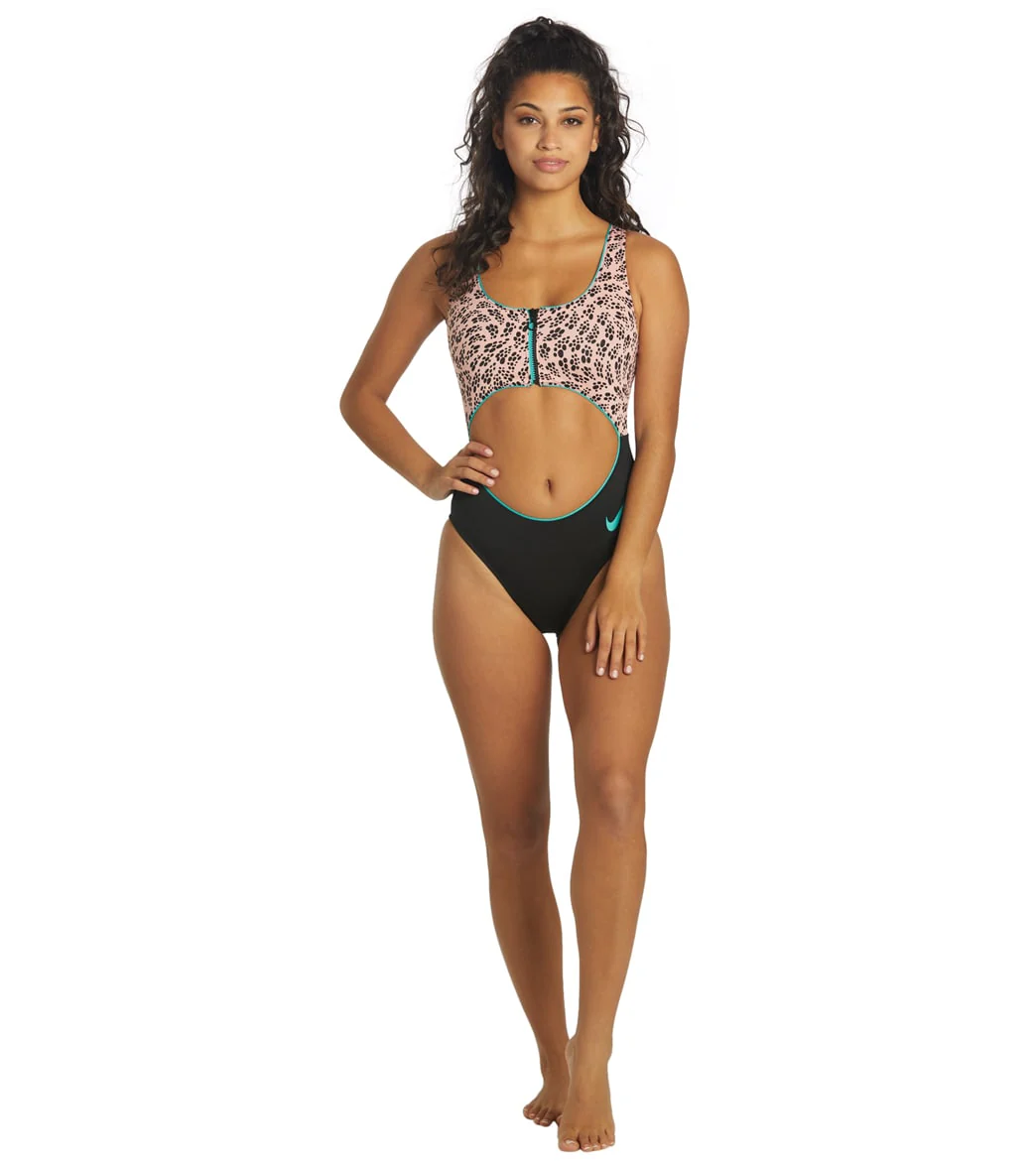 Nike Women's Party Dots Cutout One Piece Swimsuit - Image 4