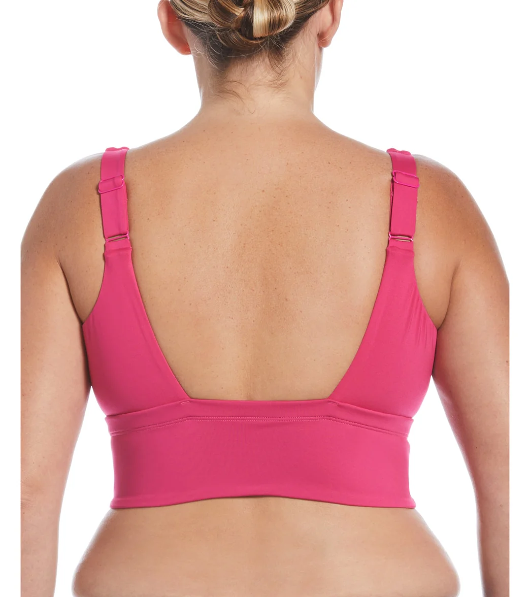 Nike Women's Plus Size Essential Scoop Neck Midkini Top - Image 2