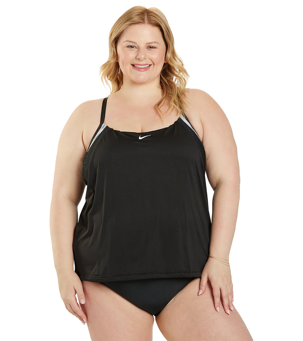 Nike Women's Plus Size Tie Dye Layered Tankini Top - Image 17
