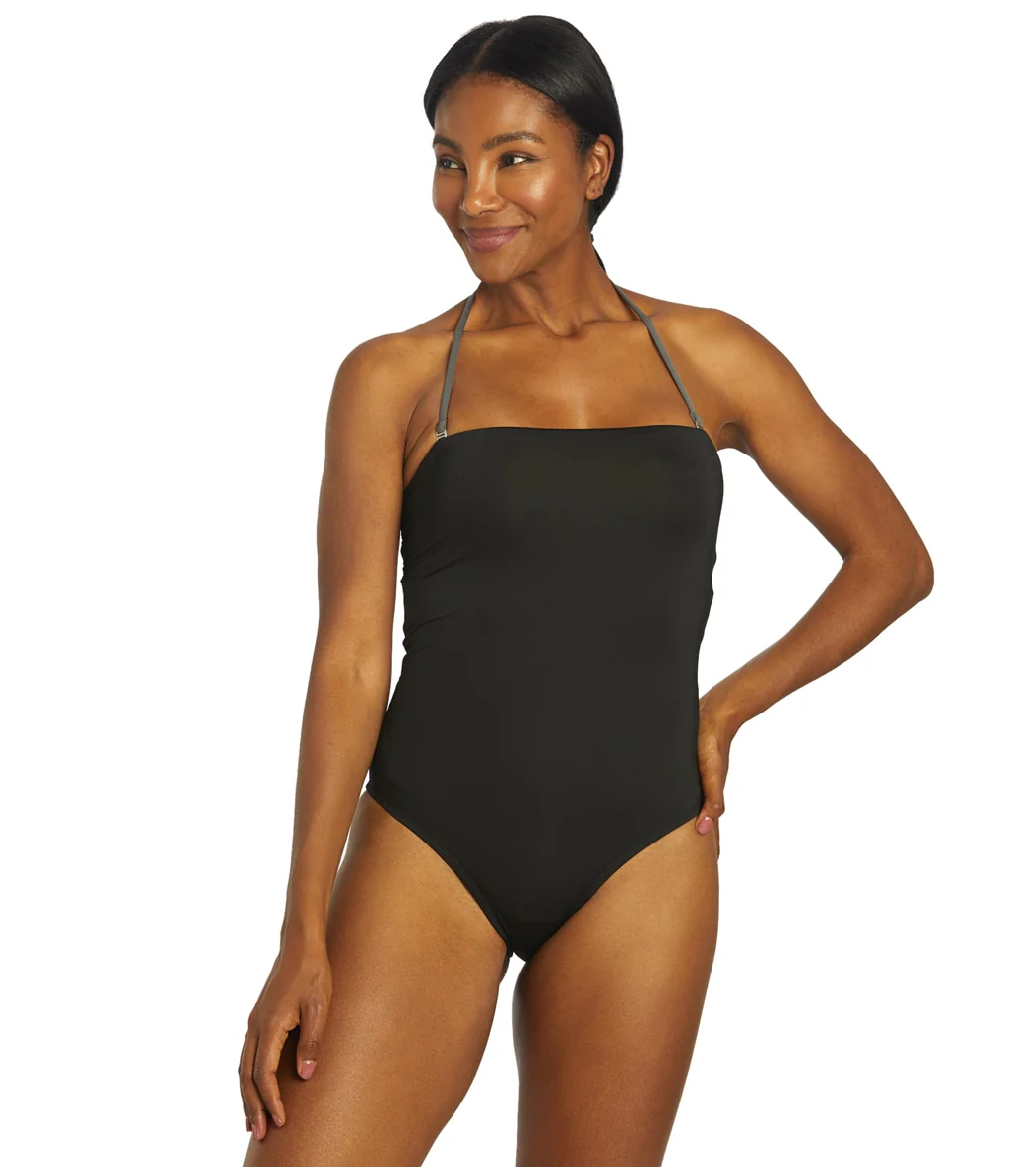 Nike Women's Solid Lace-Up Back Bandeau One Piece Swimsuit - Image 6
