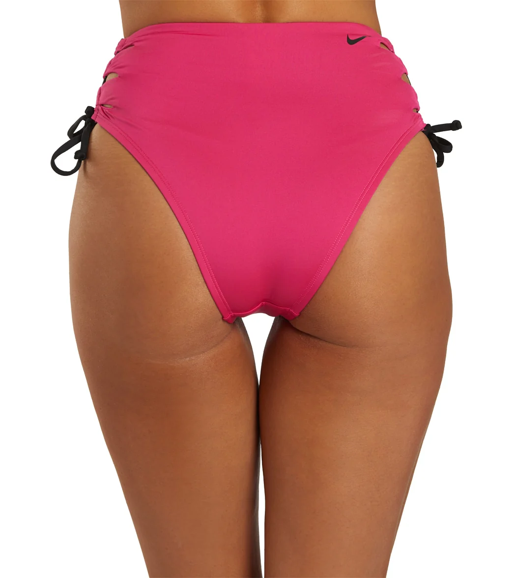 Nike Women's Solid Lace-Up High Waist Cheeky Bottom - Image 17