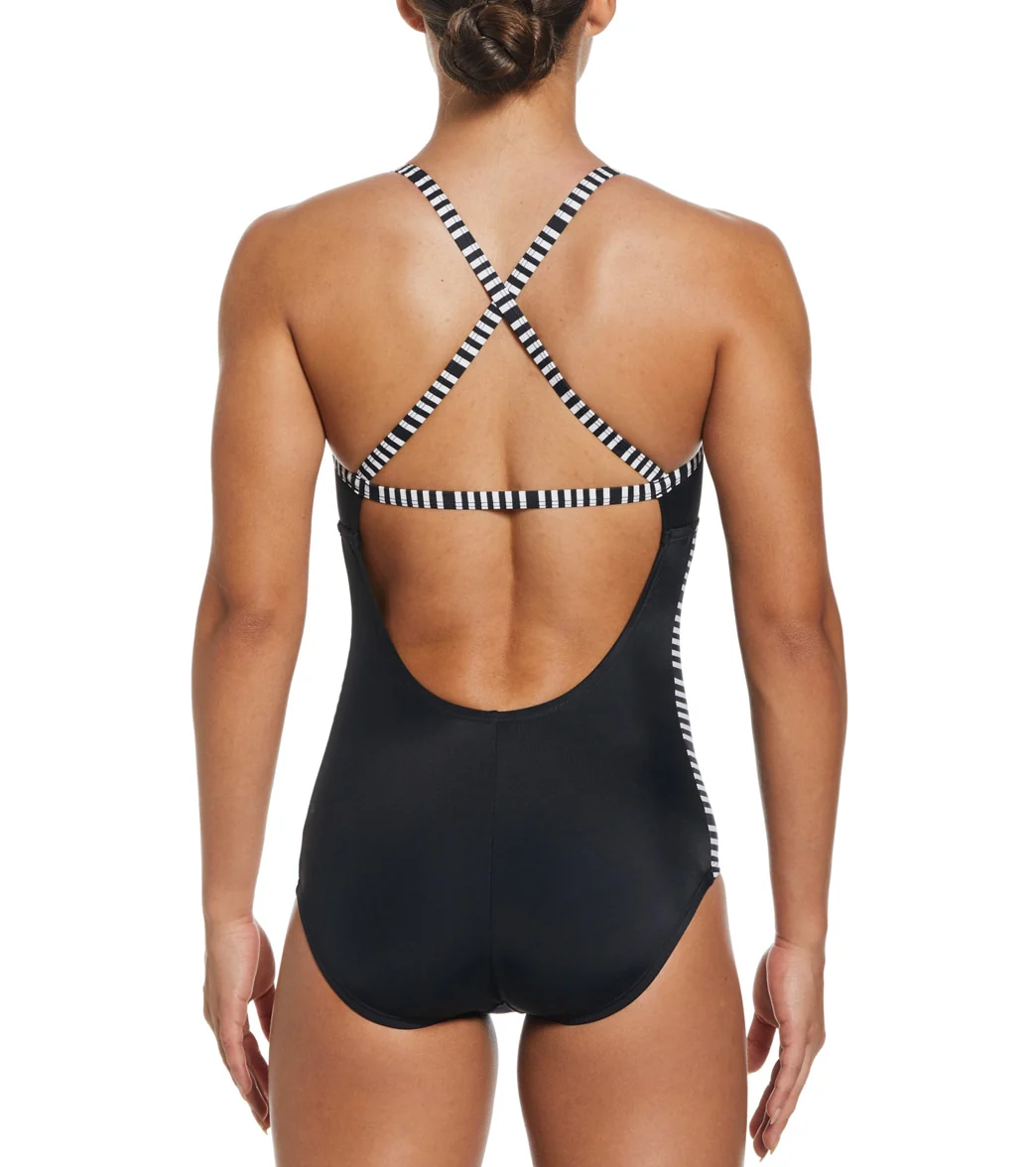 Nike Women's Stripe Crossback One Piece Swimsuit - Image 14