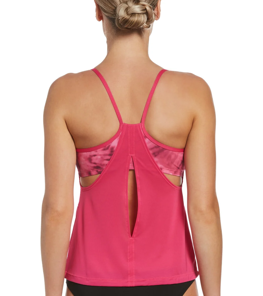 Nike Women's Tie Dye Layered Tankini Top - Image 2