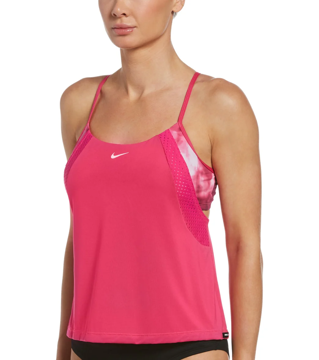 Nike Women's Tie Dye Layered Tankini Top - Image 5