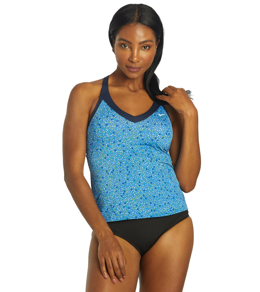Nike Women's Water Dots V-Neck Tankini Top - Image 8