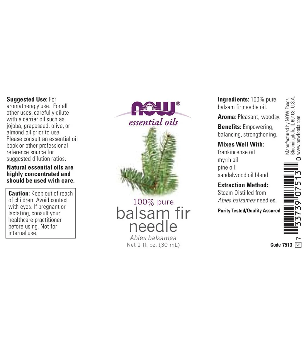 NOW 100% Pure Balsam Fir Needle Oil 1 oz - Image 2