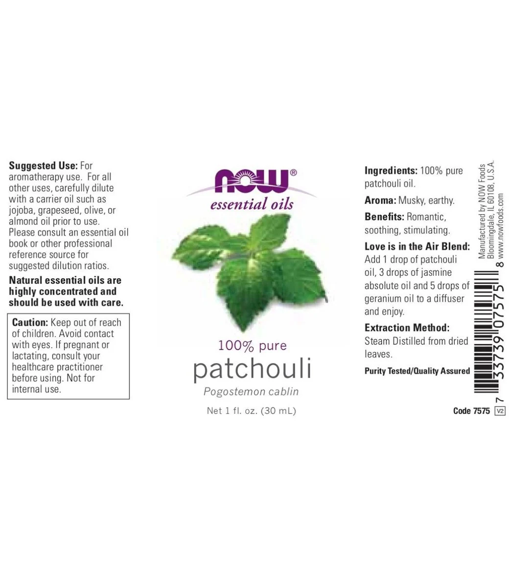 NOW 100% Pure Patchouli Essential Oil 1 oz - Image 2