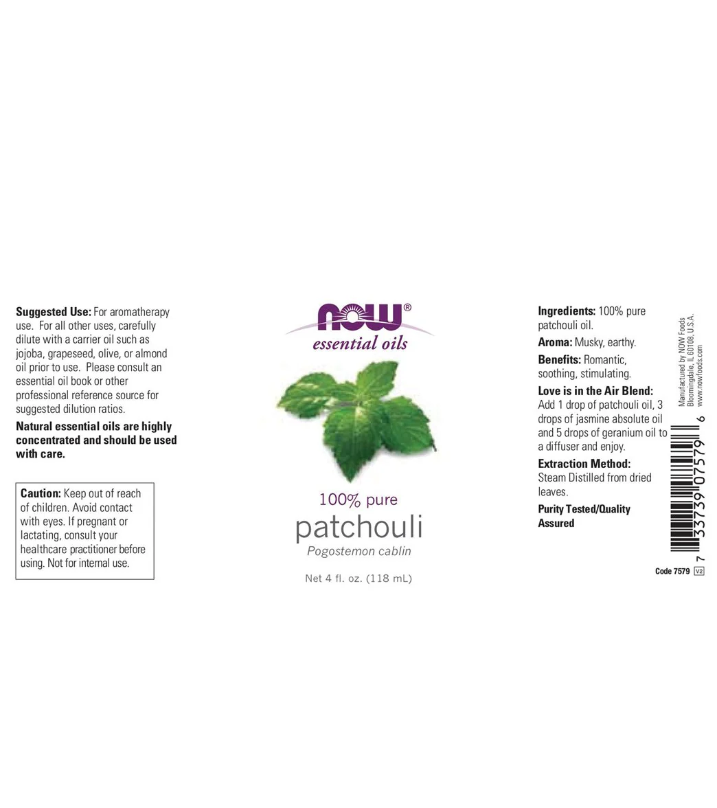 NOW 100% Pure Patchouli Oil 4 oz - Image 2