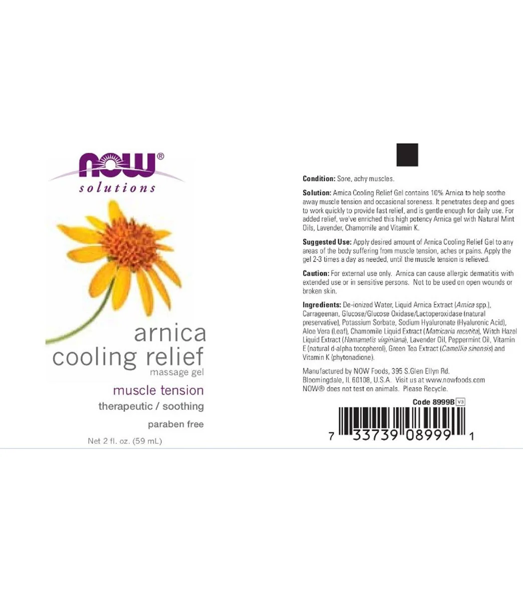 NOW Arnica Cooling Relief Gel 2 oz - Image 2