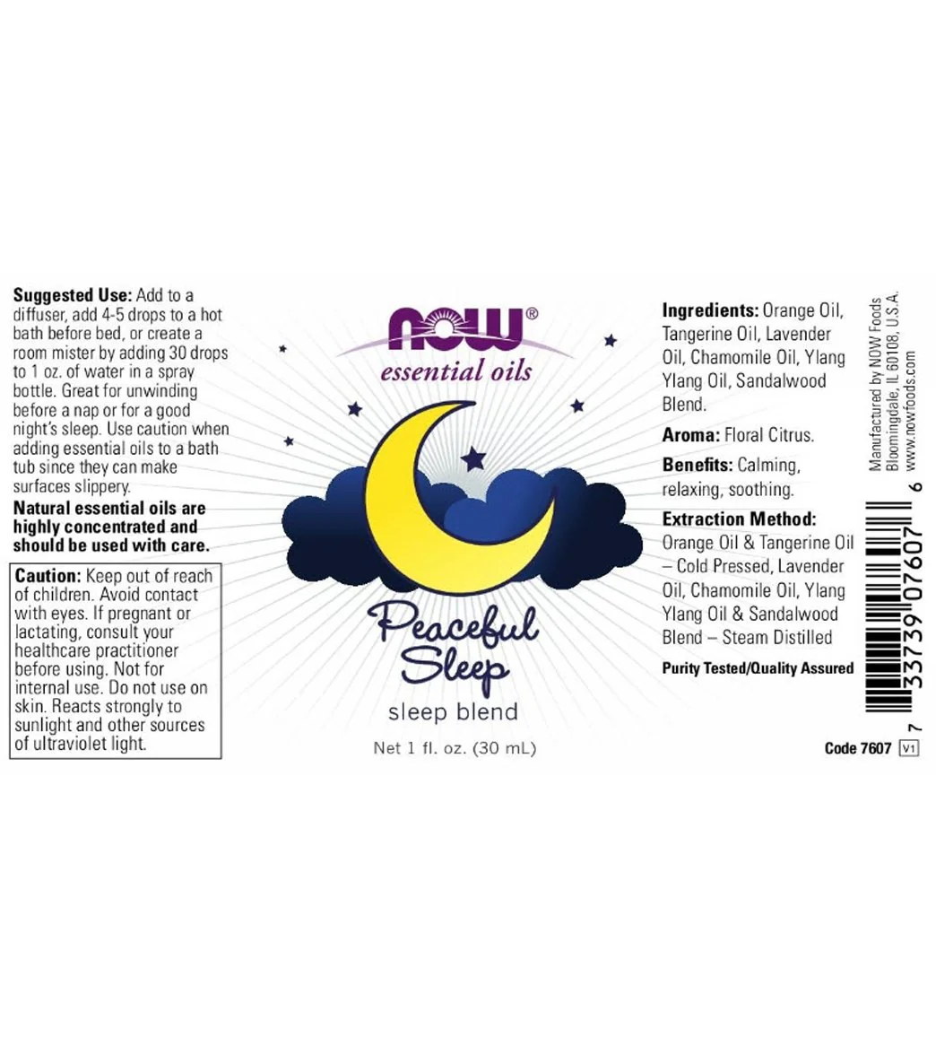 NOW Peaceful Sleep/Sleep Oil Blend 1 oz - Image 2