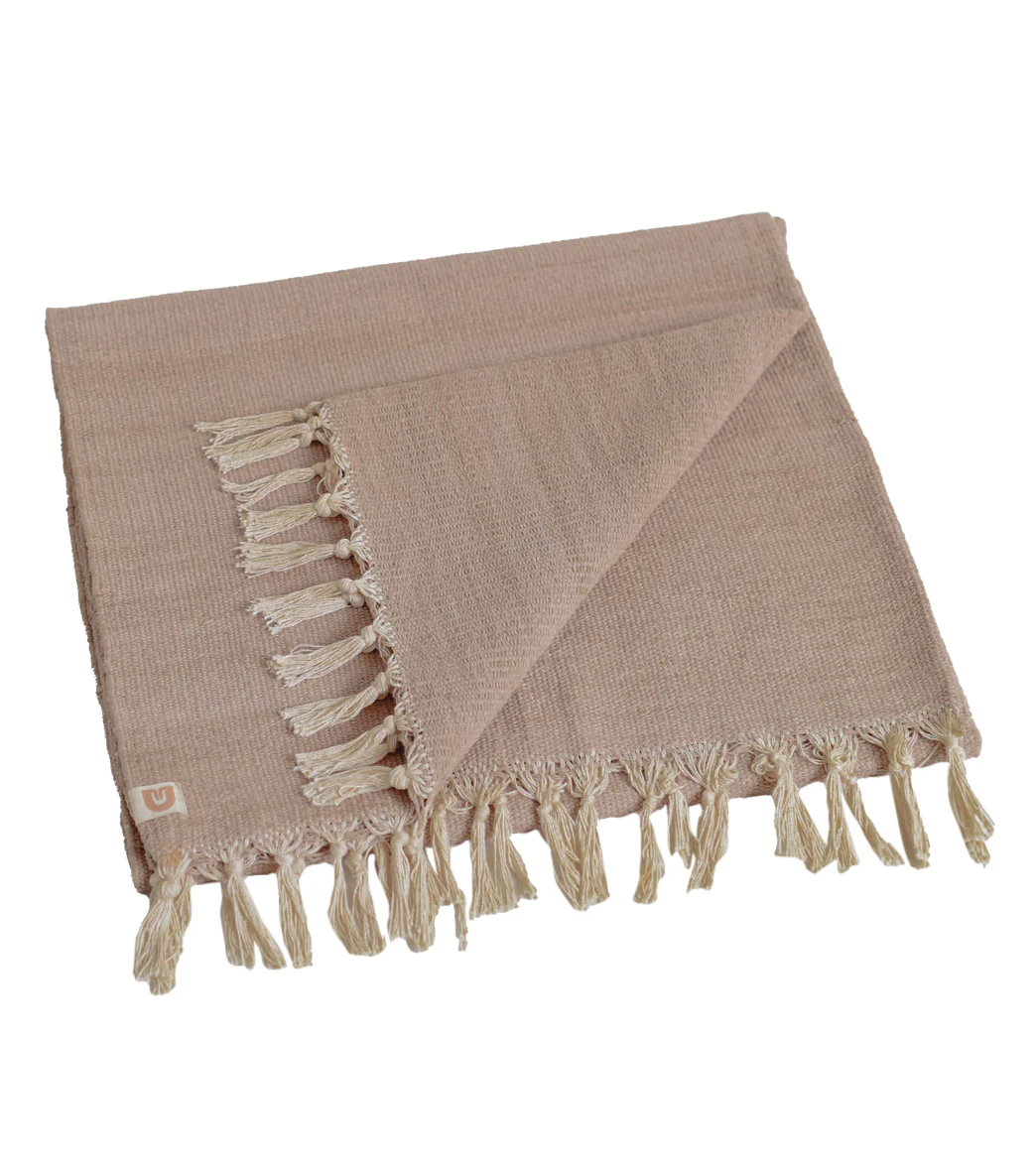 Oko Living Organic Cotton Naturally Dyed Yoga Blanket - Image 4