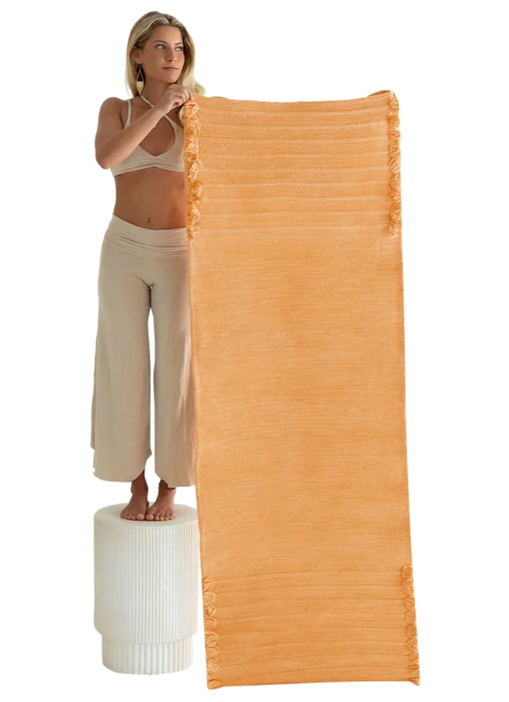 Oko Living Sunstone Organic Cotton Herbal Yoga Rug - Image 3