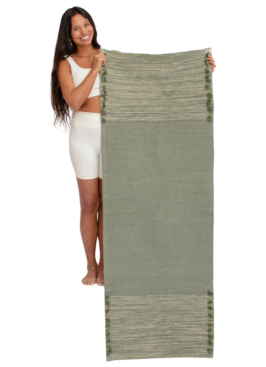 Oko Living Sunstone Organic Cotton Herbal Yoga Rug - Image 4