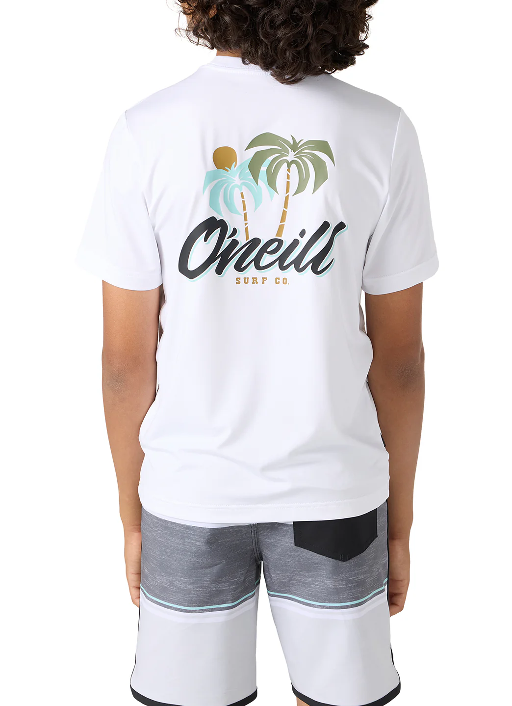 O'Neill Boy's Trvlr UPF 50+ Palms Short Sleeve Rash Guard (Big Kid) - Image 4