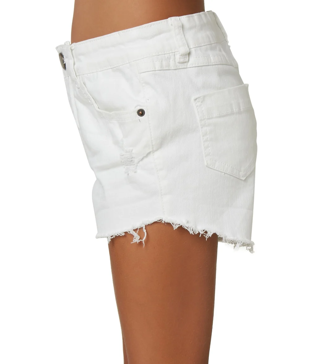 O'Neill Girls' Aiden White Denim Short - Image 2