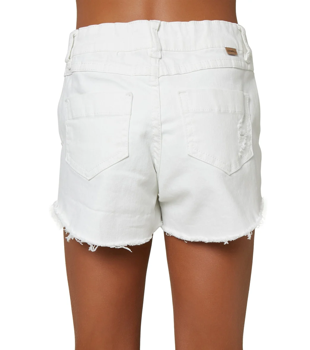 O'Neill Girls' Aiden White Denim Short - Image 3