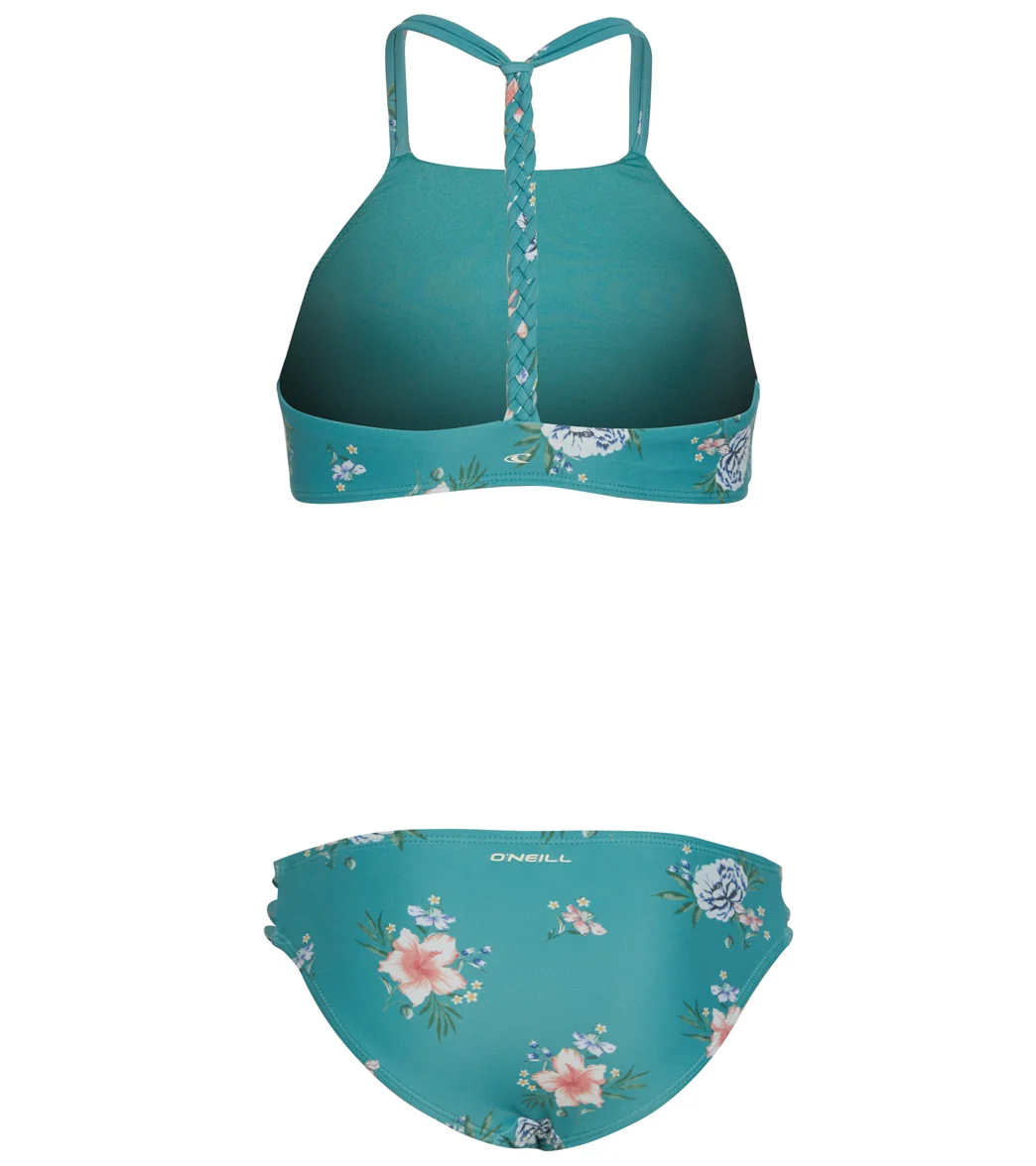 O'Neill Girls' Chan Floral Braided High Neck Swim Set (Little Kid, Big Kid) - Image 2
