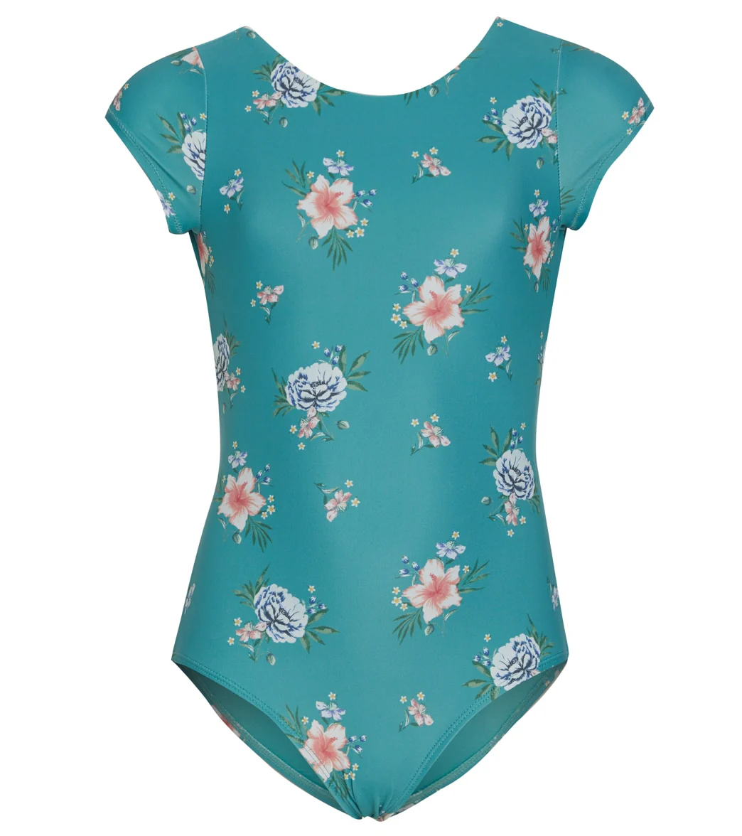 O'Neill Girls' Chan Floral Short Sleeve Tie Back One Piece Swimsuit (Little Kid, Big Kid) - Image 5