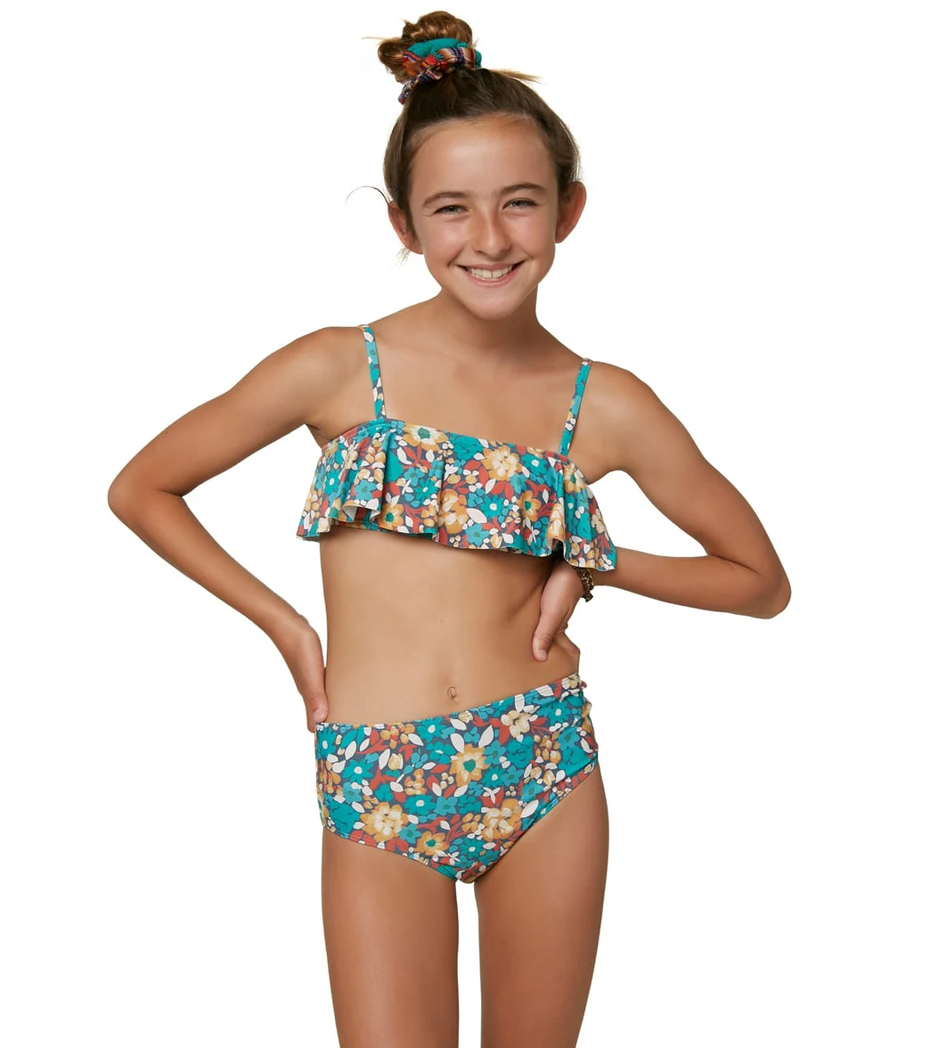 O'Neill Girls' Lani Ditsy Ruffle Two Piece Bikini Set - Image 4
