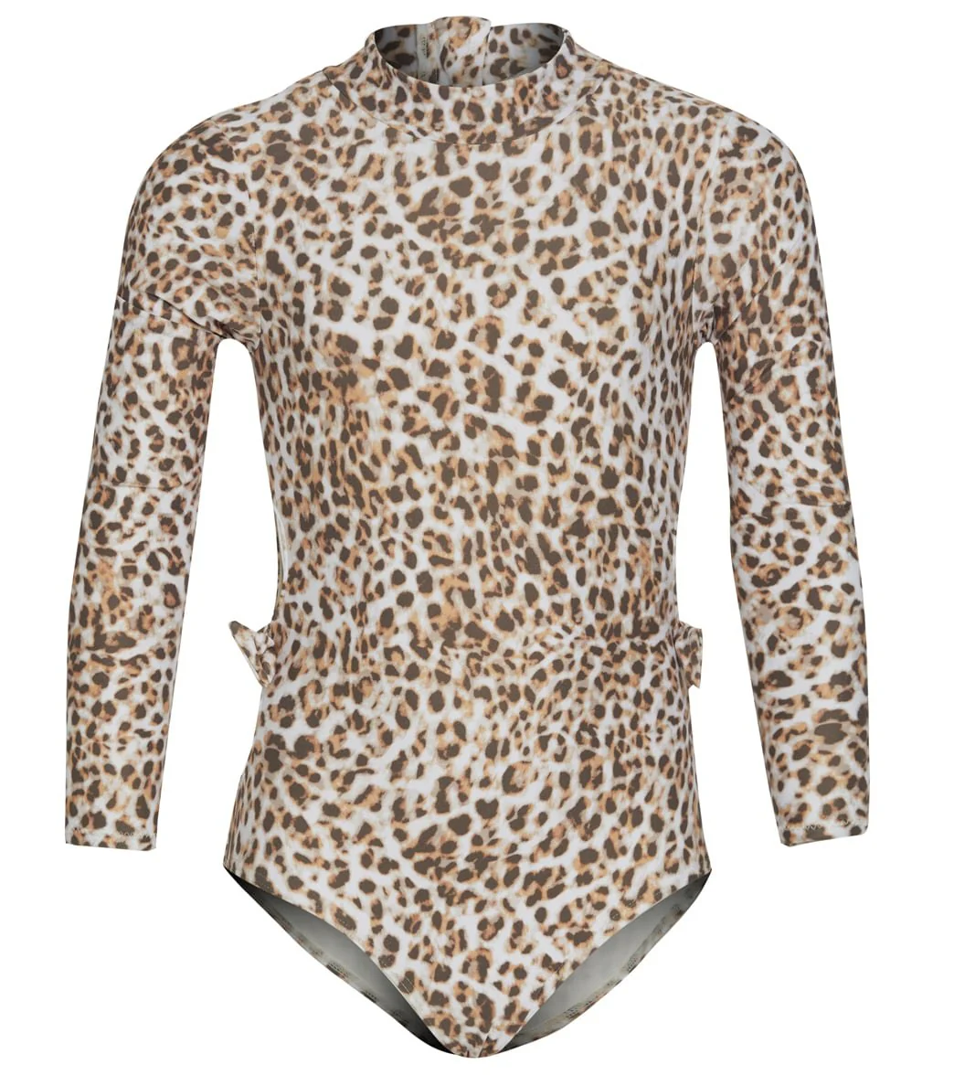 O'Neill Girls' Leo Tie Side Long Sleeve One Piece Swimsuit (Little Kid, Big Kid) - Image 5