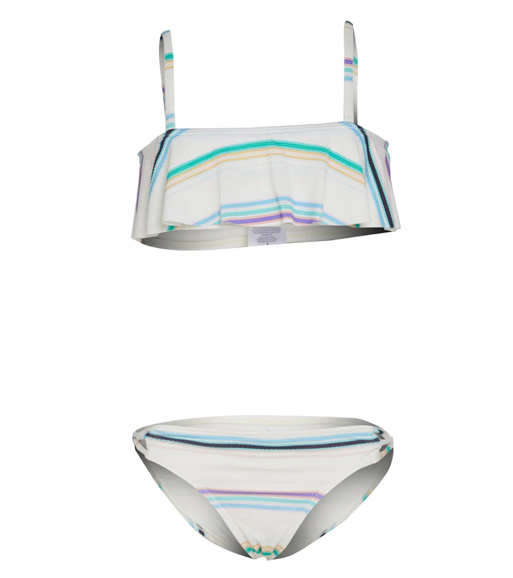 O'Neill Girls' Lowtide Ruffle Bralette Two Piece Bikini Set (Big Kid)