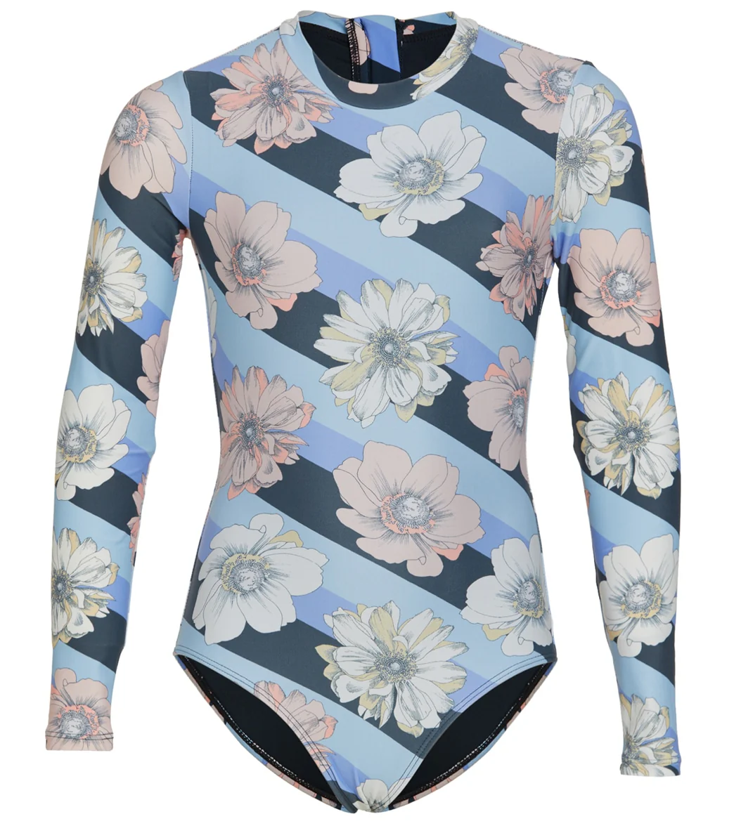 O'Neill Girls' Roxbury Long Sleeve One Piece Swimsuit (Little Kid, Big Kid)