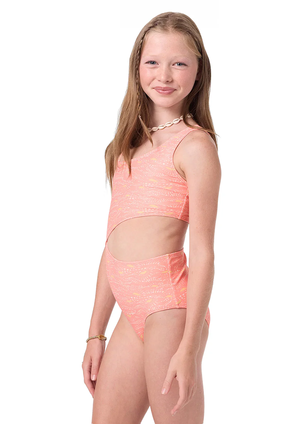 O'Neill Girls' Sunshine Asymmetric One Piece Swimsut (Big Kid) - Image 4