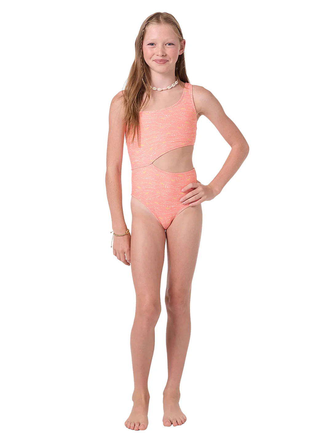 O'Neill Girls' Sunshine Asymmetric One Piece Swimsut (Big Kid) - Image 6