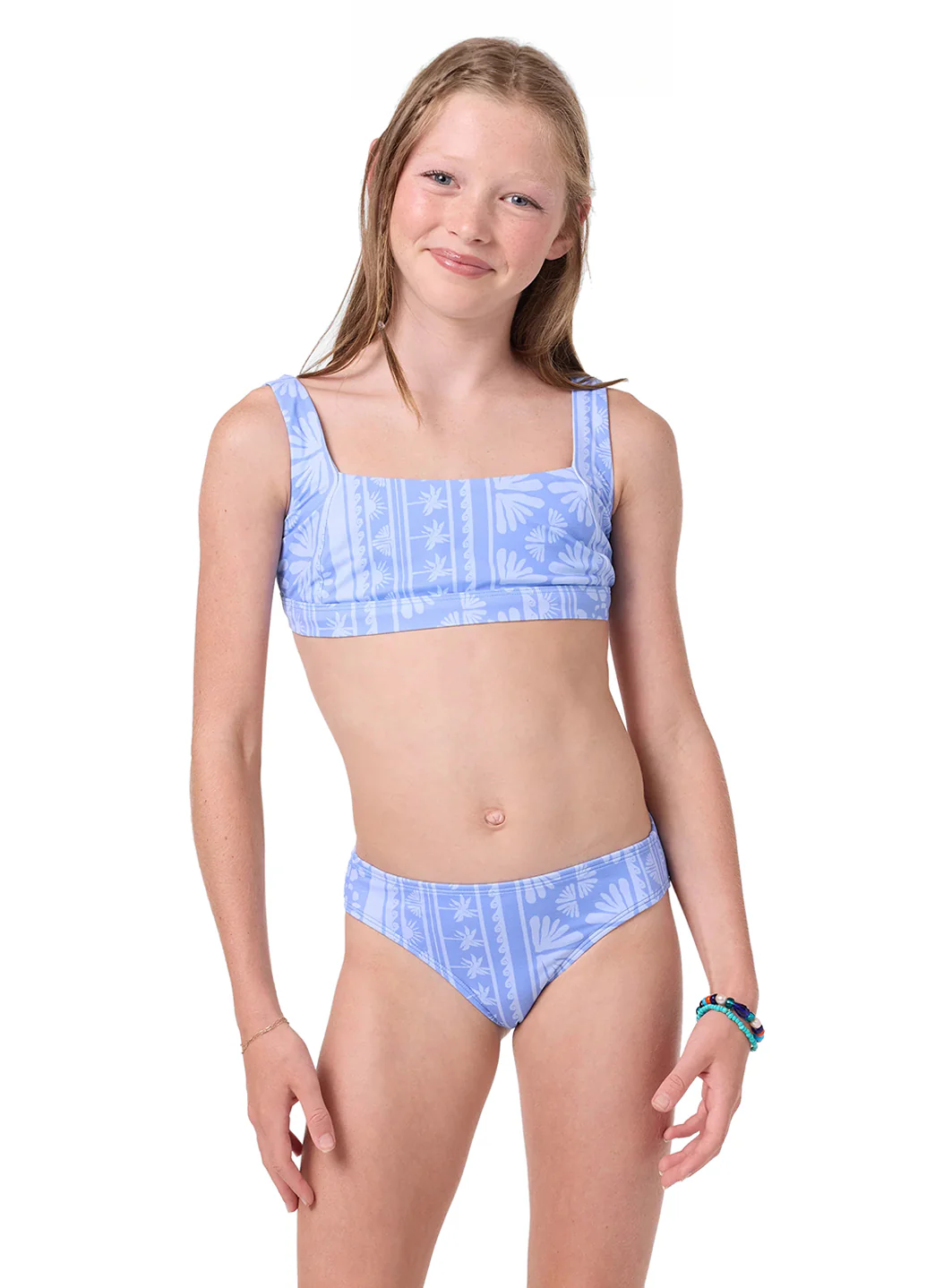 O'Neill Girls' Surf Abstract Square Neck Tank Two Piece Bikini Set (Big Kid) - Image 2