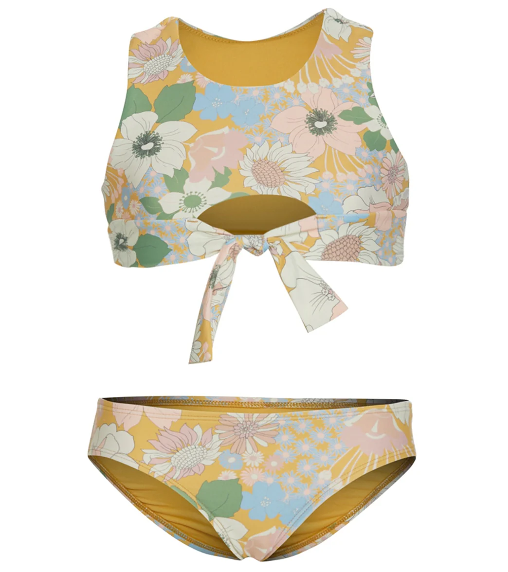 O'Neill Girls' Twiggy Banded Tie Front Swim Set (Little Kid, Big Kid)