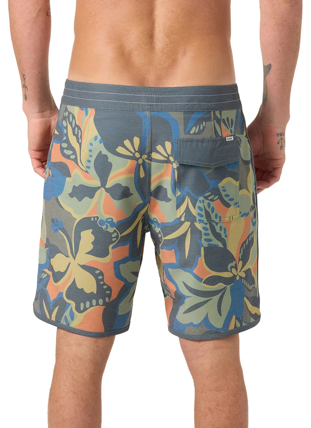 O'Neill Men's 18" OG Print Scallop Board Shorts - Image 5
