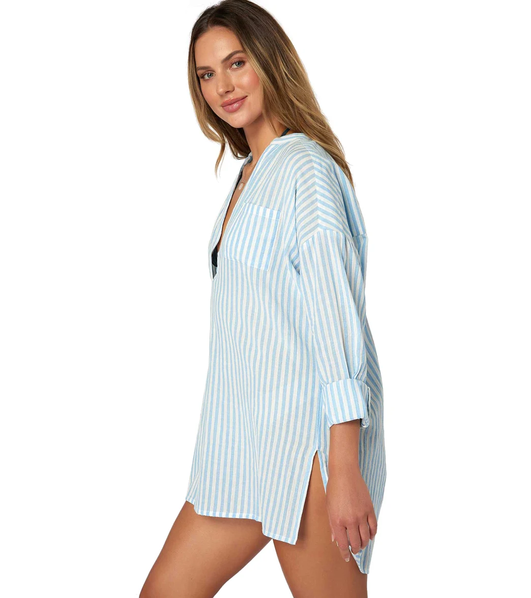 O'Neill Women's Belizin Stripe Cover Up Shirt Dress - Image 2