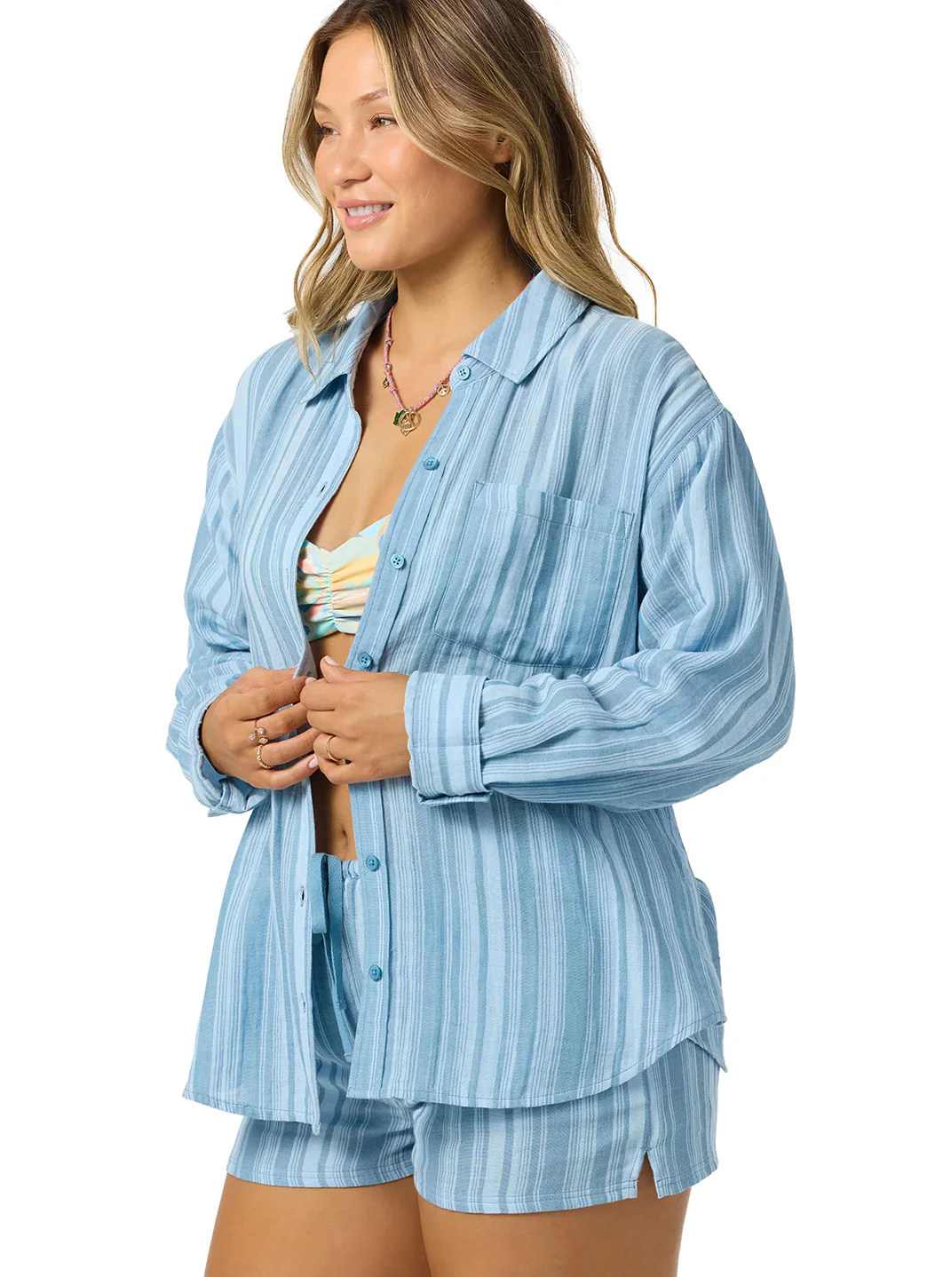 O'Neill Women's Leni Waves Stripe Relaxed Long Sleeve Top - Image 4