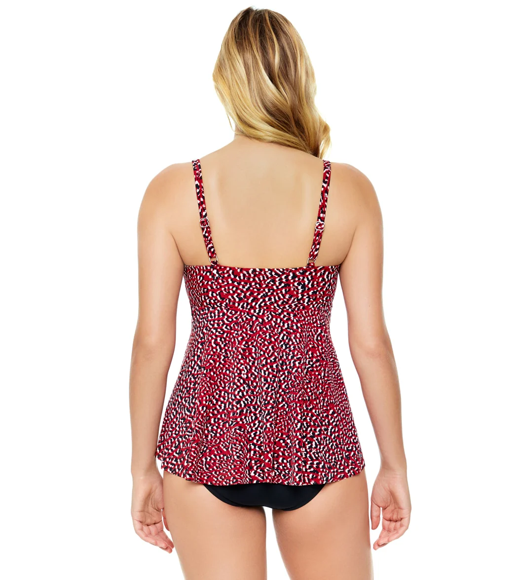 Penbrooke Baby Spice V Neck Flounce Tankini Top - Image 2
