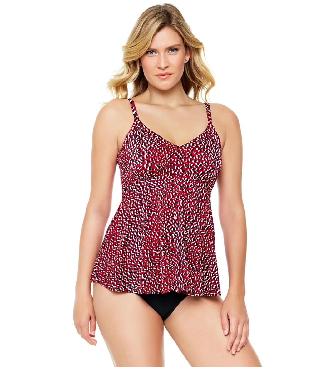 Penbrooke Baby Spice V Neck Flounce Tankini Top - Image 4